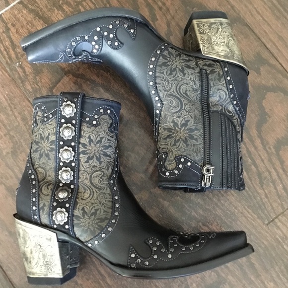 NIB Old Gringo San Antonio Rose Ankle Boots (10) - Picture 3 of 12